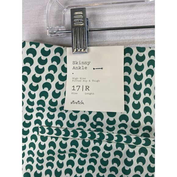 A New Day Pants Womens 17 Green Moons High Rise Skinny Ankle Fitted Stretch NWT - Picture 10 of 11